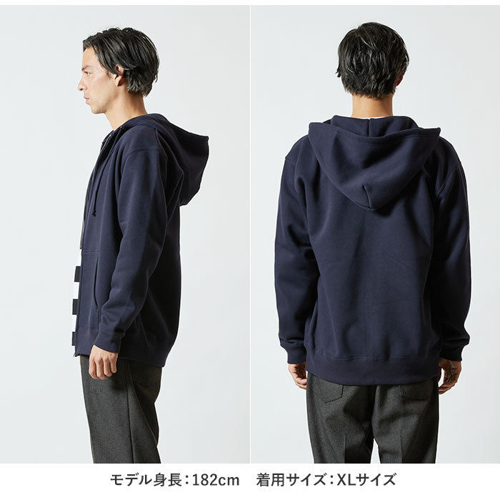 【002.ブラック・Mサイズ】 ユナイテッドアスレ パーカー 通販 スウェット トレーナー フルジップ  裏起毛 メンズ レディース 10.0oz 10.0オンス United Athle 5620-01 シンプル 無地 ビッグシルエット