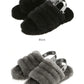 【Black・US4（22.5cm）】 ugg サンダル レディース 通販 FLUFF YEAH SLIDE 1098494K フラッフ イヤー スライド ブランド アグ ファー つっかけ コンフォートサンダル ムートン ふかふか クリスマス プレゼント