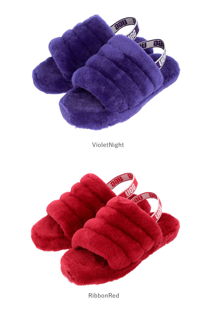 【Charcoal・US6（24.5cm）】 ugg サンダル レディース 通販 FLUFF YEAH SLIDE 1098494K フラッフ イヤー スライド ブランド アグ ファー つっかけ コンフォートサンダル ムートン ふかふか クリスマス プレゼント