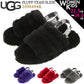 【Charcoal・US6（24.5cm）】 ugg サンダル レディース 通販 FLUFF YEAH SLIDE 1098494K フラッフ イヤー スライド ブランド アグ ファー つっかけ コンフォートサンダル ムートン ふかふか クリスマス プレゼント