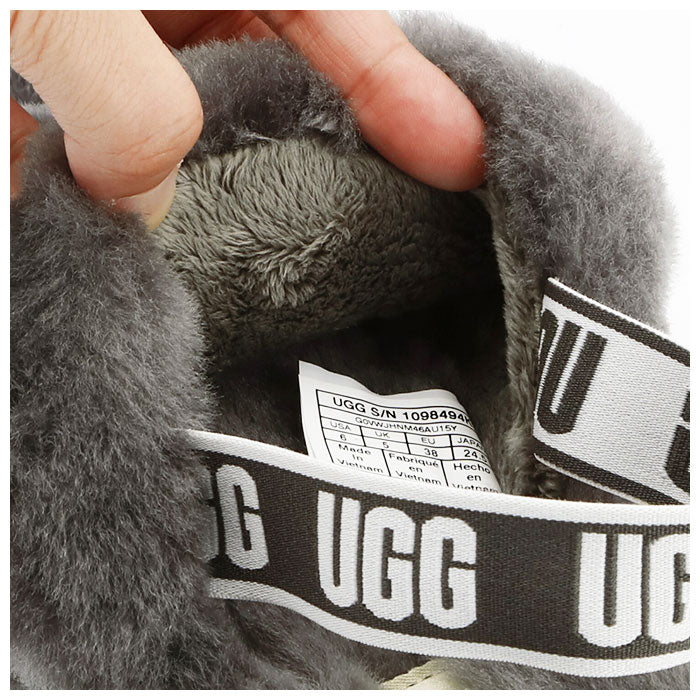 【Black・US4（22.5cm）】 ugg サンダル レディース 通販 FLUFF YEAH SLIDE 1098494K フラッフ イヤー スライド ブランド アグ ファー つっかけ コンフォートサンダル ムートン ふかふか クリスマス プレゼント