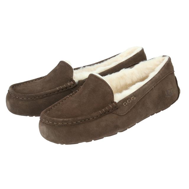 【US5(22.0cm)・ESP.エスプレッソ】 安心の30日交換OK! UGG アンスレー 3312 1106878 スリッポン STYLE 定番 ムートン Ansley 正規品 アグ モカシン