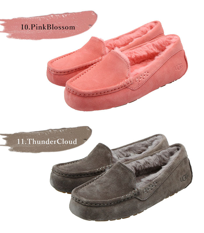 【US10(27.0cm)・BLK.ブラック】 安心の30日交換OK! UGG アンスレー 3312 1106878 スリッポン STYLE 定番 ムートン Ansley 正規品 アグ モカシン