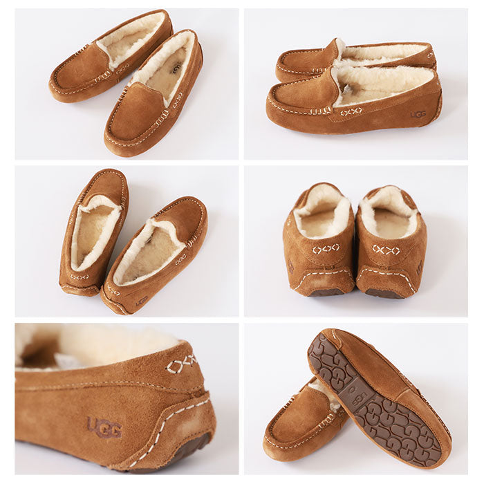 【US10(27.0cm)・CHE.チェスナット】 安心の30日交換OK! UGG アンスレー 3312 1106878 スリッポン STYLE 定番 ムートン Ansley 正規品 アグ モカシン