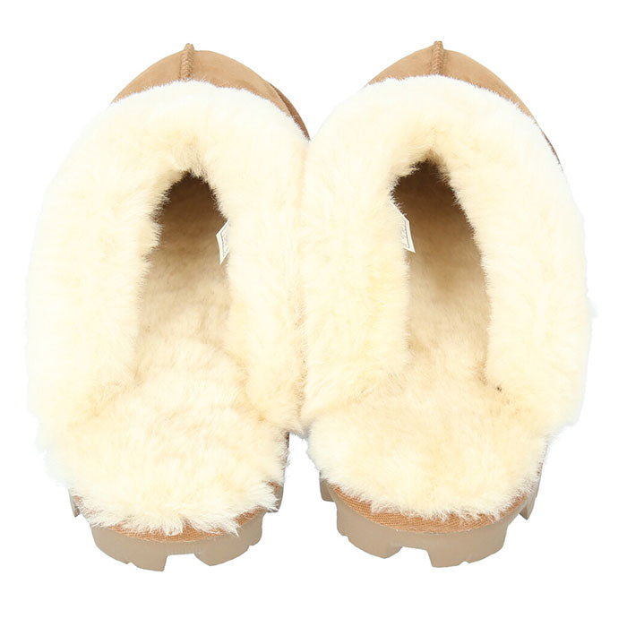 【Chestnut・US7（24cm）】 ugg サンダル レディース 通販 COQUETTE 5125 コケット ブランド アグ シープスキン シューズ スリッパ つっかけ ムートン ふかふか クリスマス プレゼント サボ ルームシューズ 冬 靴