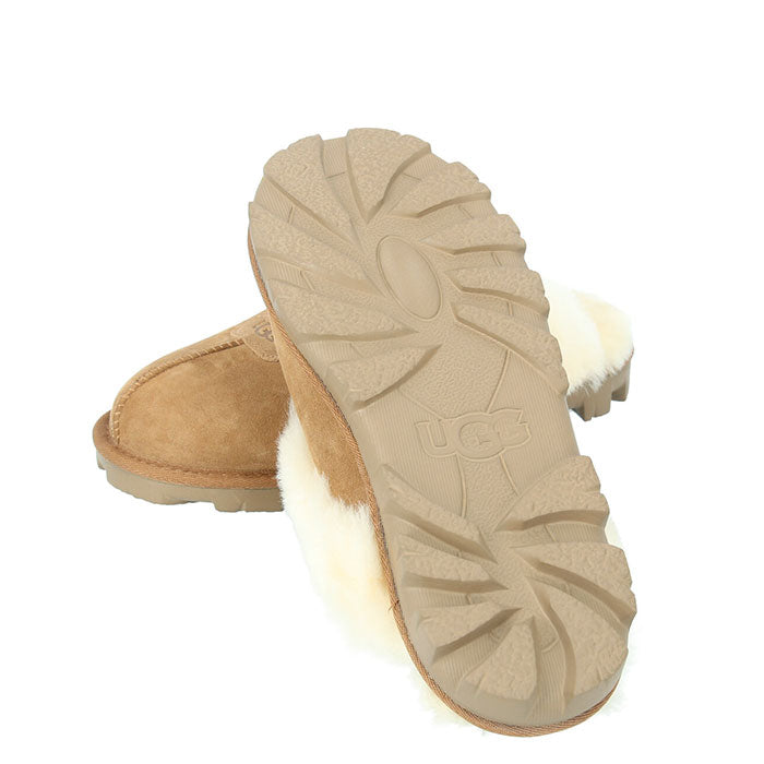 【Chestnut・US6（23cm）】 ugg サンダル レディース 通販 COQUETTE 5125 コケット ブランド アグ シープスキン シューズ スリッパ つっかけ ムートン ふかふか クリスマス プレゼント サボ ルームシューズ 冬 靴