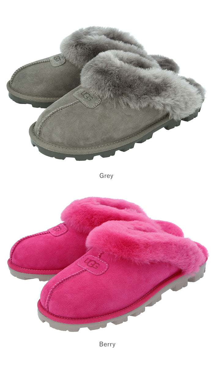 【Chestnut・US7（24cm）】 ugg サンダル レディース 通販 COQUETTE 5125 コケット ブランド アグ シープスキン シューズ スリッパ つっかけ ムートン ふかふか クリスマス プレゼント サボ ルームシューズ 冬 靴