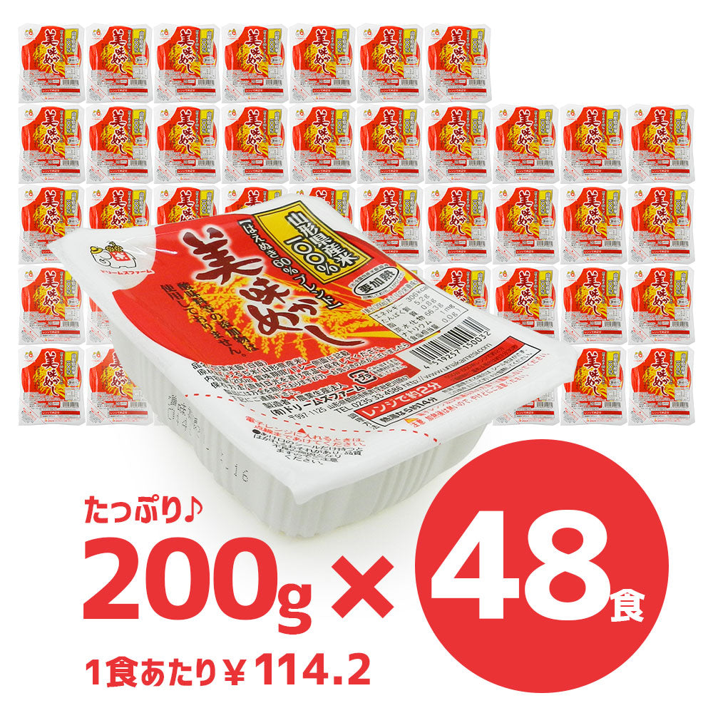 パックご飯 うまかめし 200g×48個 (白米) 山形県産米100% レトルトごはん