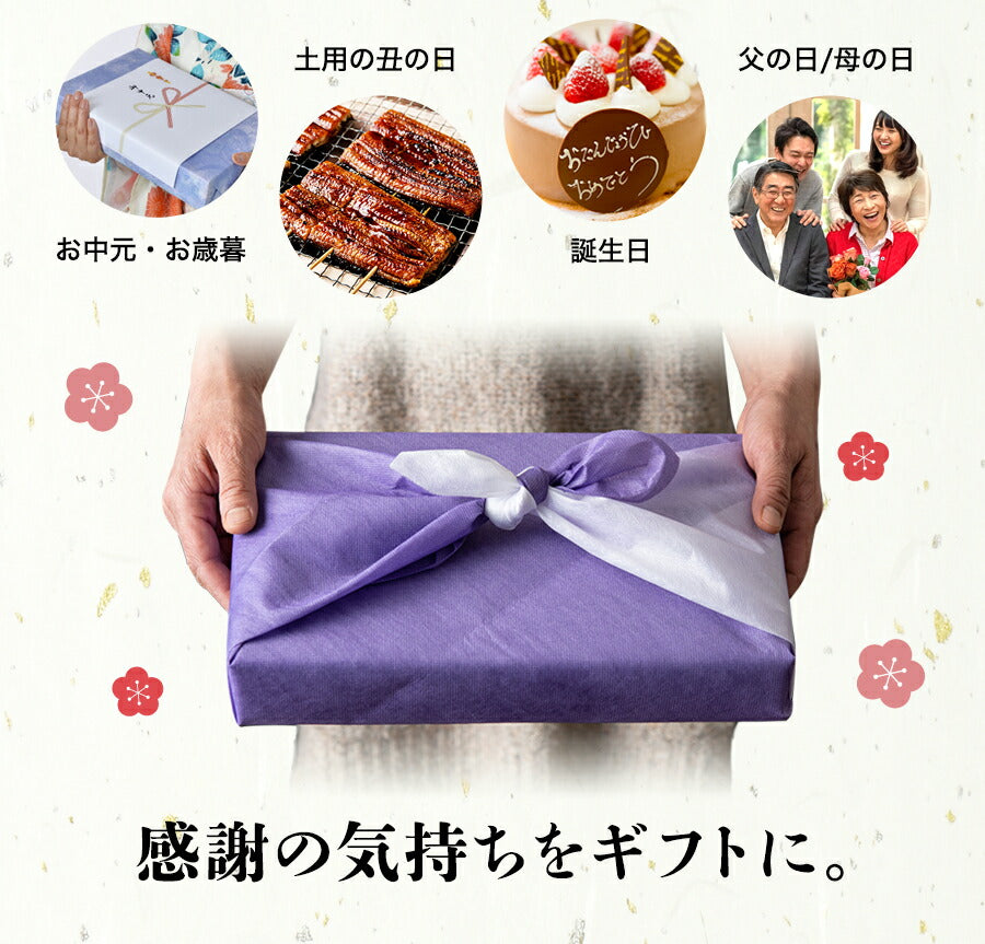 【3人シェア買いでお得】配送受付中★うなぎ 国産 2尾 約130g×2本 鰻 風呂敷包み 九州産 手焼き 炭火焼き 鰻 うなぎ ウナギ 蒲焼 かば焼き 土用丑 土用 丑の日 スタミナ 夏 冷凍便 お取り寄せグルメ 食品 ギフト