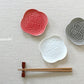 結-musubi(むすび)- 小皿 墨(グレー) サイズ幅10.8cm 高1.2cm 小皿 縁起物 正月 式典食器 水引 文様 組み紐 美濃焼 国産 和食器 グレー食器 電子レンジOK  陶器のふる里  trys小田