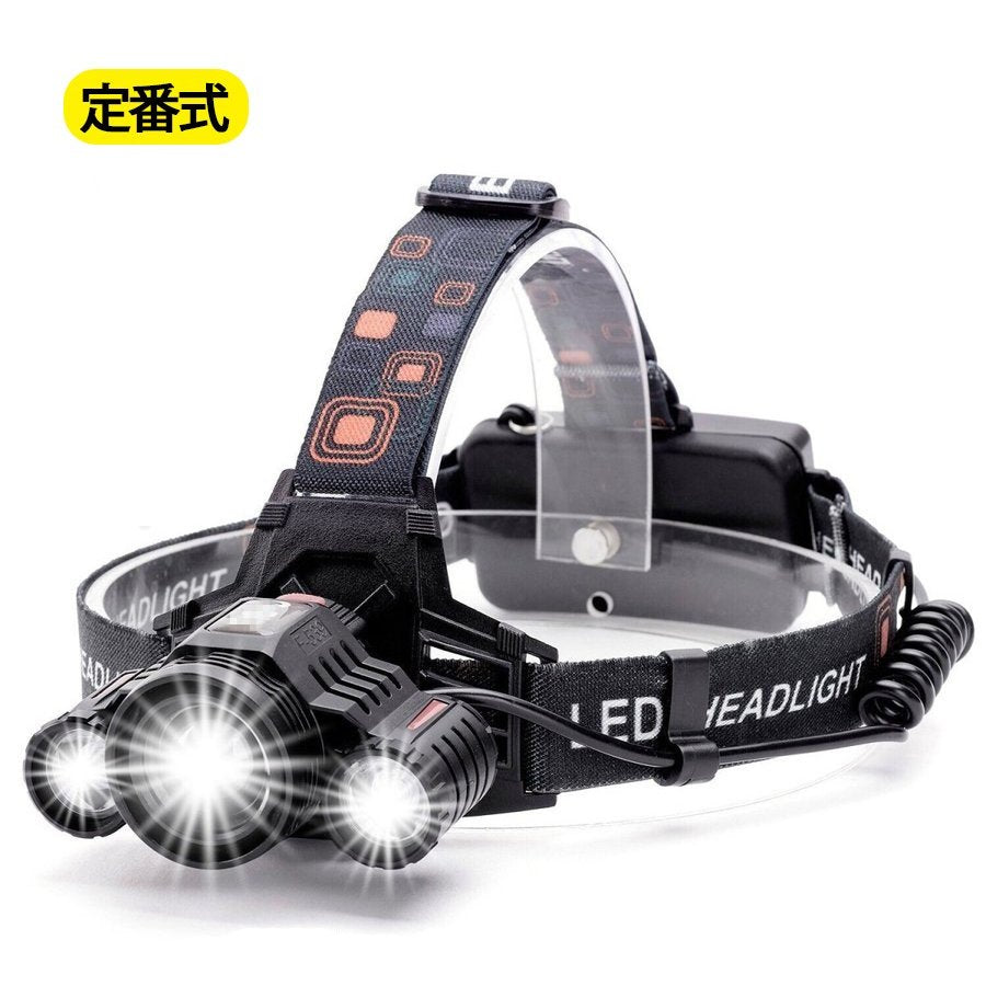 LEDヘッドライト 超強ルーメン ヘッドライト　最高輝度 2020最新仕様 充電式 ズーム機能　4段階の点灯モード(w017)定番式
