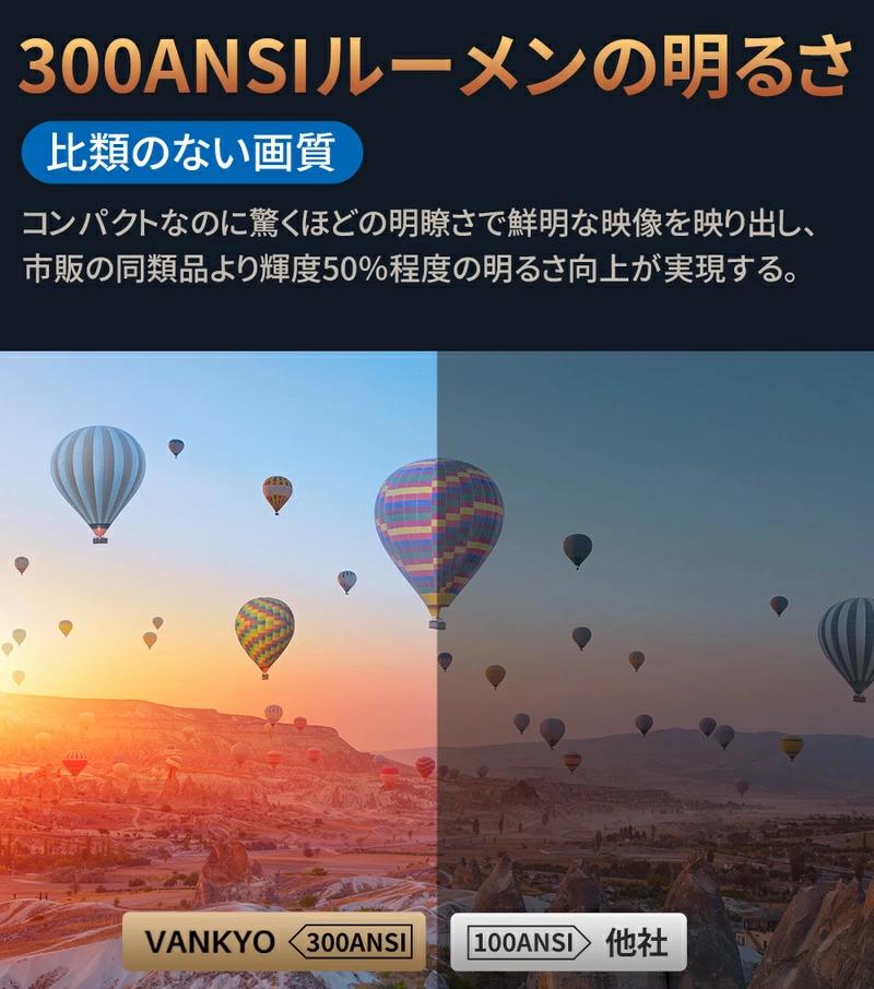 VANKYO GO300 プロジェクター 小型 天井 家庭用 bluetooth vankyo-002