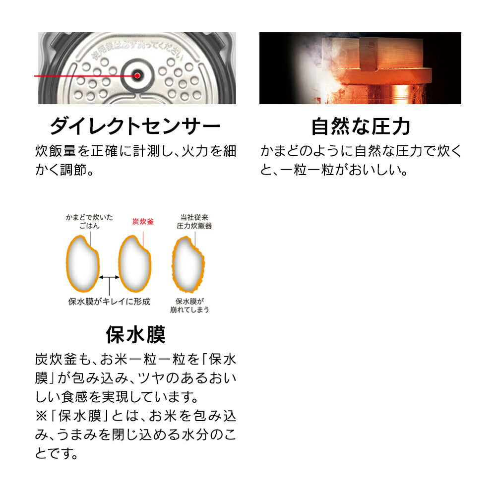 三菱 備長炭コート 熾火 炭炊釜 NJ-VVC10