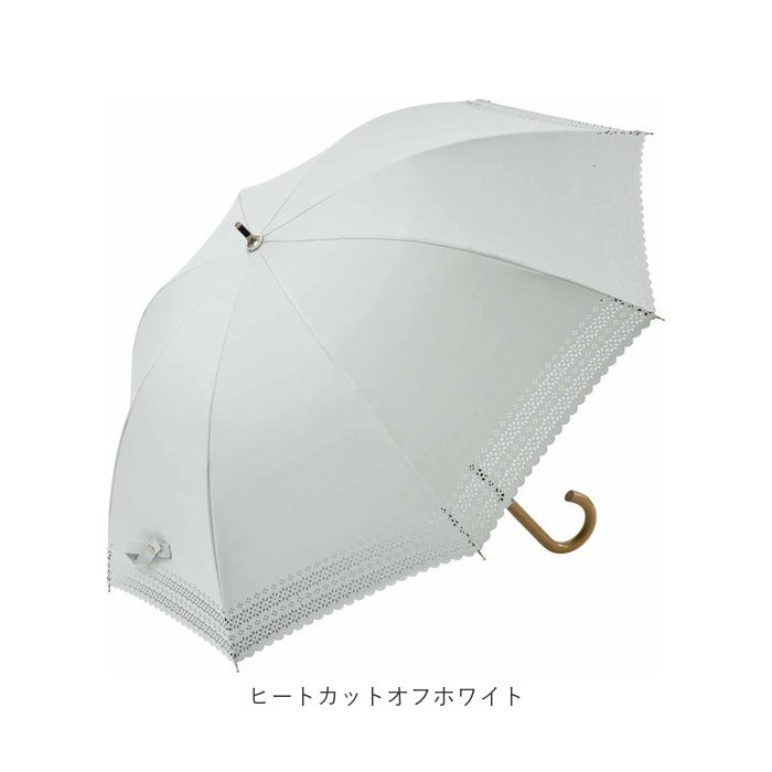 【ヒートカットネイビー・晴雨兼用長傘】 晴雨兼用 長傘 50cm 通販 晴雨兼用傘 傘 かさ レディース 雨傘 日傘 パラソル ブラックコーティング アンブレラ おしゃれ かわいい 可愛い シンプル 通勤 通学 手開き 女性 婦人 女の子