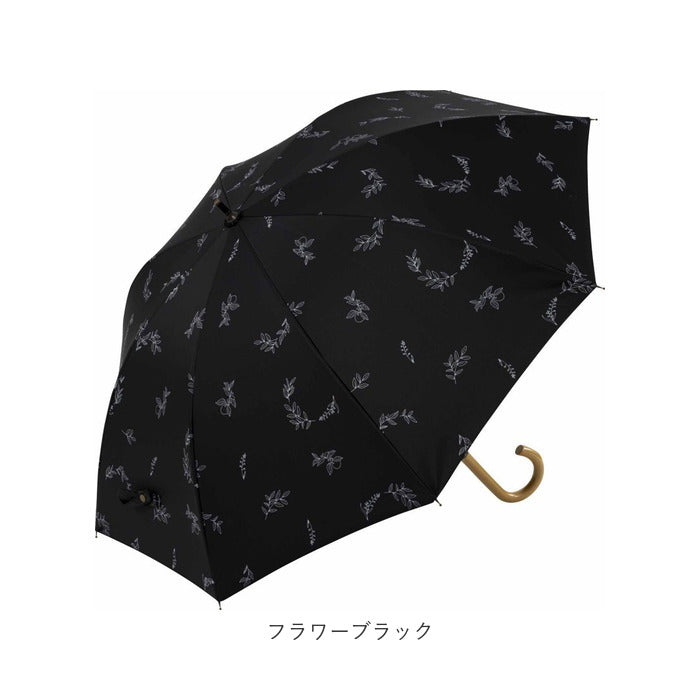 【ヒートカットネイビー・晴雨兼用長傘】 晴雨兼用 長傘 50cm 通販 晴雨兼用傘 傘 かさ レディース 雨傘 日傘 パラソル ブラックコーティング アンブレラ おしゃれ かわいい 可愛い シンプル 通勤 通学 手開き 女性 婦人 女の子
