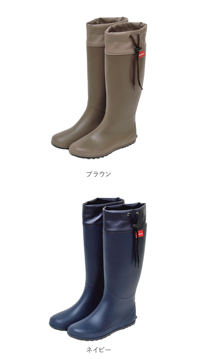 【ネイビー・M(23-24cm)】 レインブーツ レディース ロング 通販 折りたたみ 折り畳み フォールディングレインブーツ ポケッタブル パッカブル 軽量 軽い 長靴 おしゃれ 雨靴 かわいい 雨具 レイングッズ