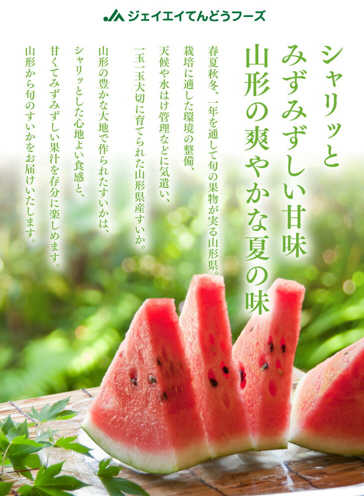すいか 送料無料 山形県産黒皮小玉すいか 2玉入【送料無料】※一部地域は別途送料 果物 フルーツ【A品】【お中元】【ギフト】【のし対応】e2