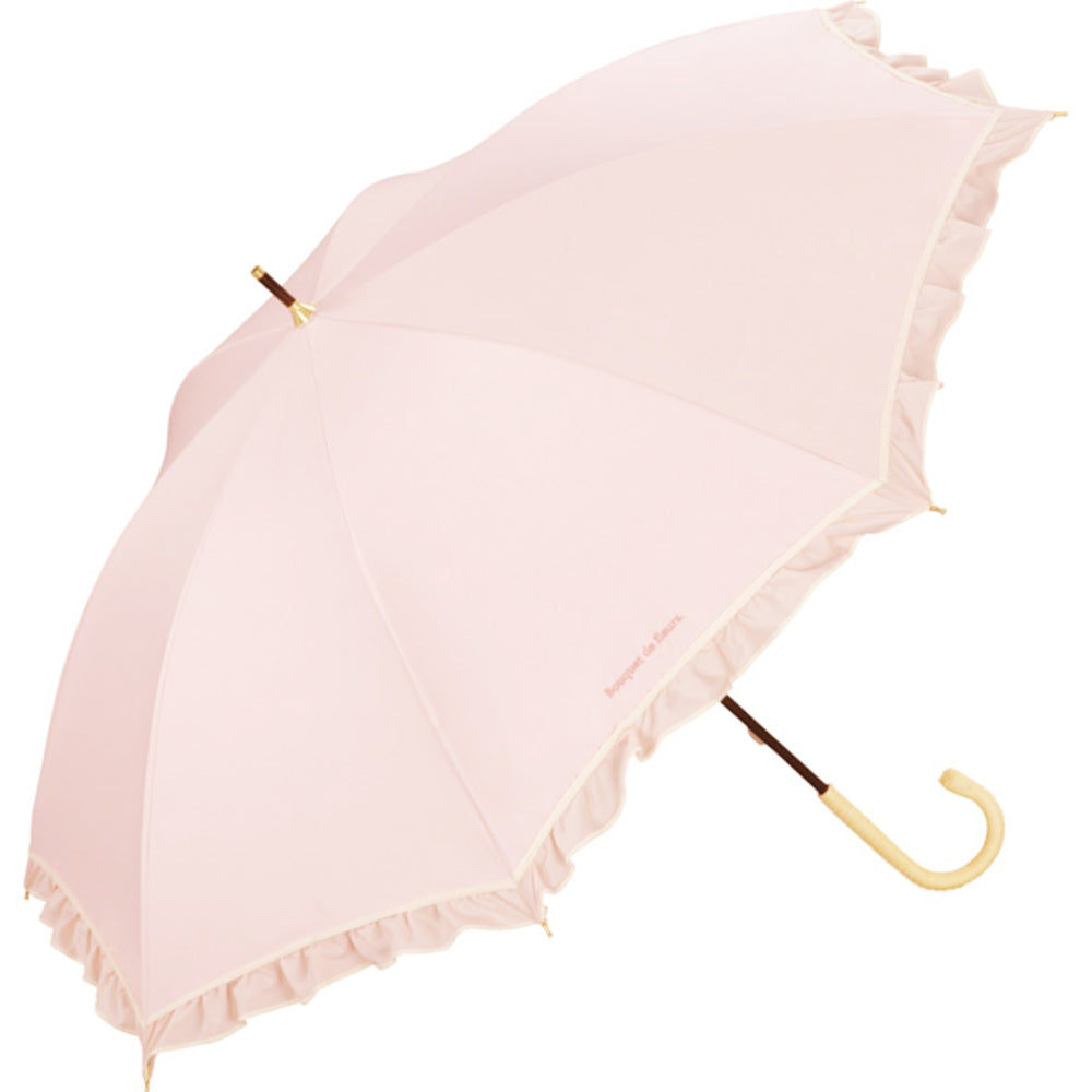 【メローフリルＰＫ・UV日傘】 日傘 晴雨兼用 81-8879 男女兼用 定番 99% 紫外線 カサ 遮熱 遮光 軽量 黒 かわいい レース フリル おしゃれ 長傘 uvカット ★uv W.P.C ワールドパーティ