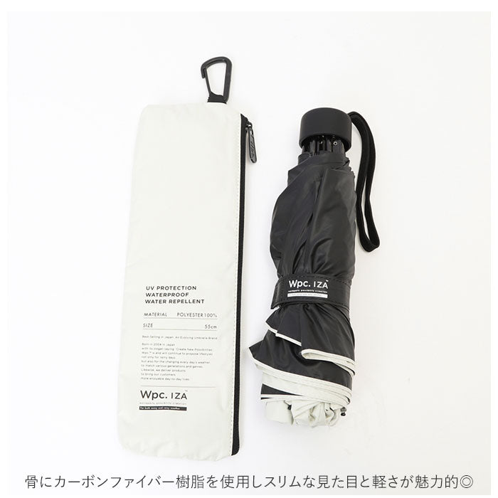 【ネイビー・折りたたみ傘】 ワールドパーティー wpc 折りたたみ傘 ZA002 通販 晴雨兼用傘 メンズ ブランド IZA 軽量 丈夫 傘 55cm 完全遮光 100％ 折り畳み傘 雨傘 日傘 おしゃれ uvカット 紫外線 対策 無地