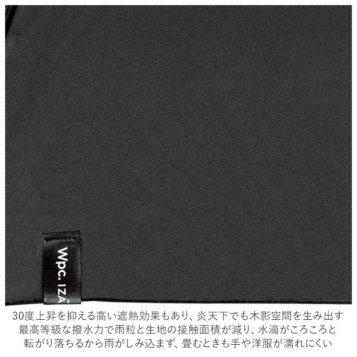 【ネイビー・折りたたみ傘】 ワールドパーティー wpc 折りたたみ傘 ZA004 通販 晴雨兼用傘 メンズ ブランド IZA 簡単 開閉 傘 60cm 完全遮光 100％ 折り畳み傘 雨傘 日傘 おしゃれ uvカット 紫外線 対策 無地