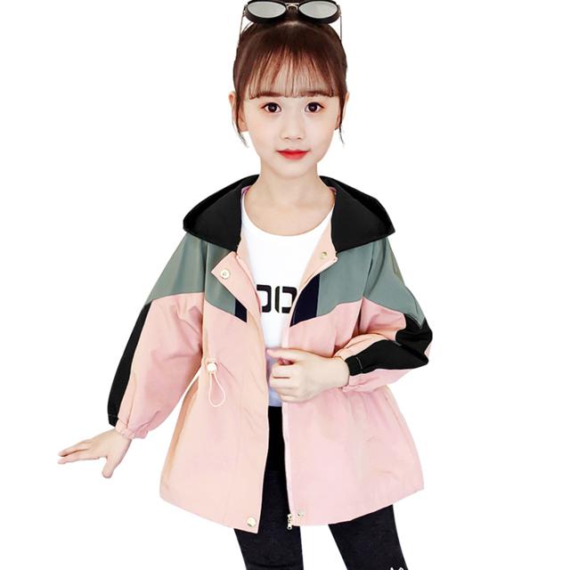 【ピンク・120CM】 子供服 上着 通販 薄手 キッズ ジャケット トップス 110cm 120cm 130cm 140cm 150cm 160cm 服 女の子 小学生 園児 羽織 女子 登校 保育園 登園 ガールズ 普段着 ジャンバー かわいい