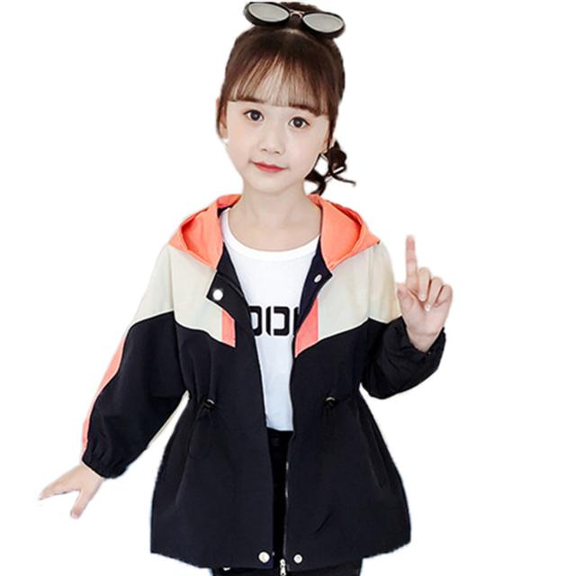 【ネイビー・140CM】 子供服 上着 通販 薄手 キッズ ジャケット トップス 110cm 120cm 130cm 140cm 150cm 160cm 服 女の子 小学生 園児 羽織 女子 登校 保育園 登園 ガールズ 普段着 ジャンバー かわいい