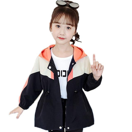 【ネイビー・150CM】 子供服 上着 通販 薄手 キッズ ジャケット トップス 110cm 120cm 130cm 140cm 150cm 160cm 服 女の子 小学生 園児 羽織 女子 登校 保育園 登園 ガールズ 普段着 ジャンバー かわいい