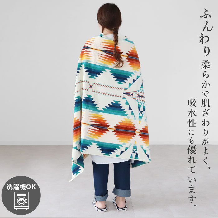 【C.Desert・ジャガードタオル】 ペンドルトン タオル 通販 PENDLETON ブランケット XB233 タオルブランケット オーバーサイズ ジャガードタオル おしゃれ 大判 ブランド ひざ掛け 厚手 お昼寝ケット ハーフケット