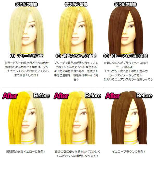 【20人シェア買いでお得】エンシェールズ カラーバター 200g ネオンイエロー ヘアカラー トリートメント ヘアマニキュア ヘアケア クリップジョイント マニキュア インナーカラー ダメージヘア ブリーチヘアー