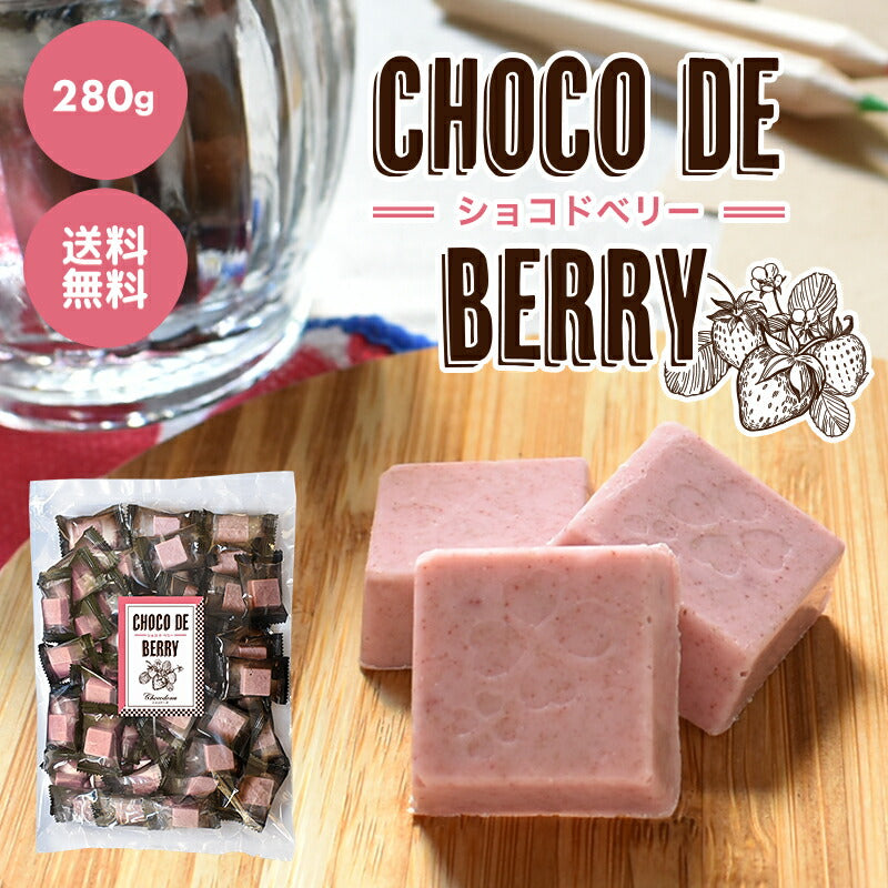 【choco de berry　ショコドベリー　280g】イチゴ チョコレート 苺 いちご 一口サイズ   ストロベリー チョコ クレープ