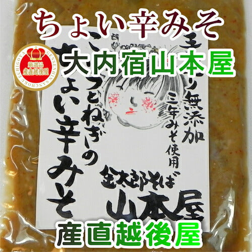 【送料込み】会津大内宿 金太郎そば 山本屋３年味噌とごぼう、ネギ作った辛みそ 山本屋自家製造