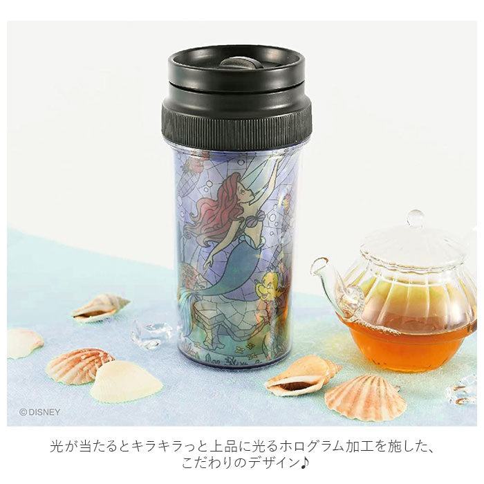 【ラプンツェル・保温保冷タンブラー】 マグ ステンレス 通販 キャラクター 保温保冷 ディズニー ステンドグラス風 ステンドグラス  400ml  HOT COOL 二重構造 保温 保冷 プリンセス 美女と野獣 ラプンツェル リトルマーメイド?