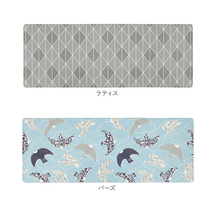 【ジャングル・PVC120cm】 キッチンマット 拭ける おしゃれ 通販 120cm pvcマット 120センチ 台所マット 約 45×120 撥水 掃除簡単 抗菌 防臭 防カビ 防炎 台所用品 クッションマット 一人暮らし 玄関マット