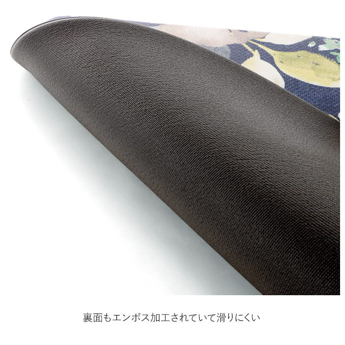 【レース・PVCワイド180】 キッチンマット 拭ける おしゃれ 通販 180cm pvcマット 180センチ 台所マット 約 60×180 撥水 掃除簡単 抗菌 防臭 防カビ 防炎 台所用品 クッションマット ロング ファミリーサイズ
