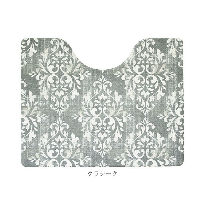 【シュクラン・トイレマットミニ】 トイレマット おしゃれ 拭ける 通販 40cm 50cm pvcマット 40センチ 50センチ 約 40×50 撥水 掃除簡単 抗菌 防臭 防カビ 防炎 トイレ用品 クッションマット 足元マット 一人暮らし ミニ
