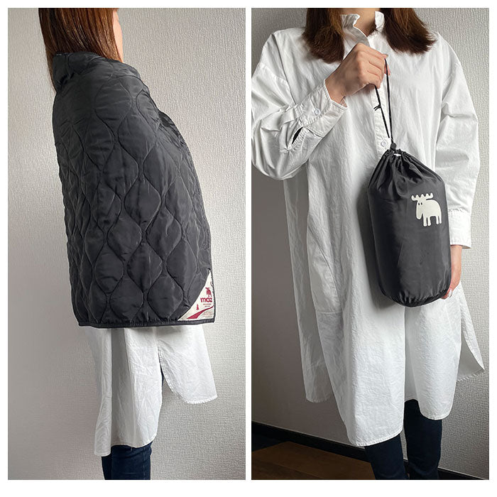 【キルティング/チャコール・ひざ掛け】 moz モズ ブランケット ひざ掛け 通販 裏起毛 北欧 厚手 ボア 毛布 防寒 無地 ぬくぬく ふわふわ モコモコ あたたかい 冬 オフィス 車 ギフト