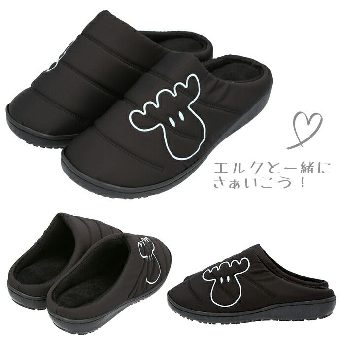 【BK.ブラック・L(23.5-24.0cm)】 モズ サボ サンダル 通販 moz スリッポン レディース サボサンダル 冬 秋冬 つっかけ おしゃれ 北欧 スウェーデン あったか 暖かい 履きやすい 歩きやすい 裏起毛 起毛素材 軽量 軽い
