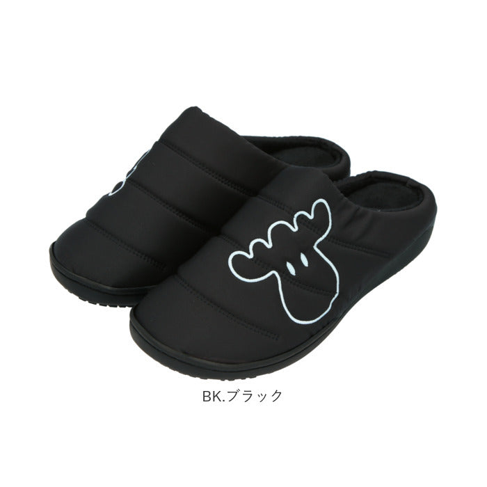 【BK.ブラック・L(23.5-24.0cm)】 モズ サボ サンダル 通販 moz スリッポン レディース サボサンダル 冬 秋冬 つっかけ おしゃれ 北欧 スウェーデン あったか 暖かい 履きやすい 歩きやすい 裏起毛 起毛素材 軽量 軽い