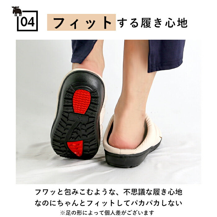 【BK.ブラック・L(23.5-24.0cm)】 モズ サボ サンダル 通販 moz スリッポン レディース サボサンダル 冬 秋冬 つっかけ おしゃれ 北欧 スウェーデン あったか 暖かい 履きやすい 歩きやすい 裏起毛 起毛素材 軽量 軽い