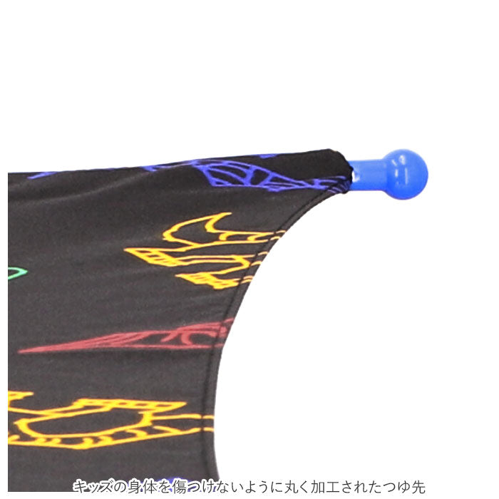 【恐竜ブルー・50cm】 傘 キッズ 男の子 通販 50 cm 55 センチ 長傘 透明窓 おしゃれ かわいい 子供用 こども 子ども グラスファイバー 丈夫 低学年 園児 男児 ボーイズ 手開き 雨具 かさ カサ レイングッズ