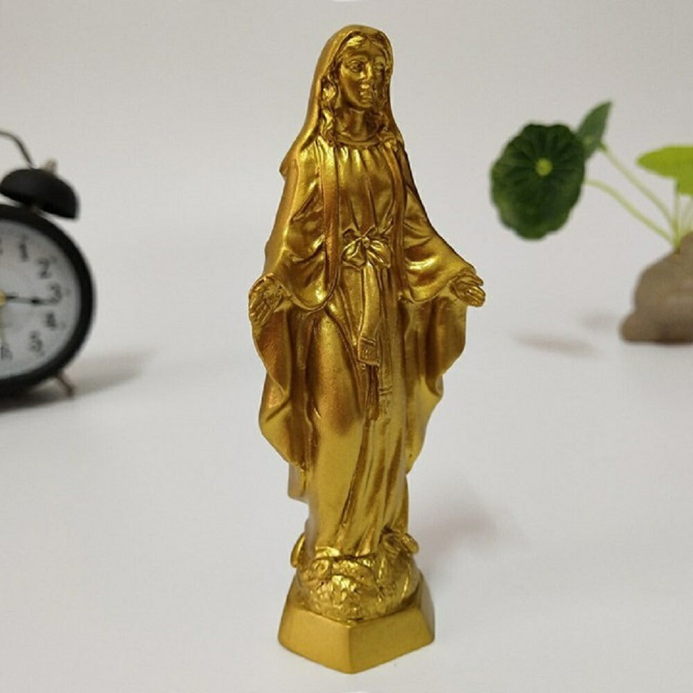黄金のマリア像 マドンナ ゴールドマリア 置物 聖母マリア彫像 クリスマスの装飾 クリスマスギフト 装飾品 マリア像 キリスト教 ロザリオ インテリア 小物 置物 西洋風 アンティーククリスマス オブジェ 贈り物 イエス・キリスト イエス 宗教 祈り 神 天使