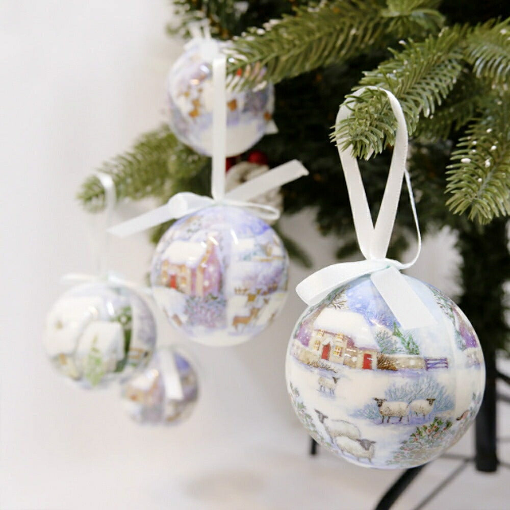 クリスマス オーナメント クリスマスボール  箱付き 柄付き 14個セット リボン付き デコレーション モール 雪の結晶 ふわふわ 雪だるま 鹿 羊 クリスマスツリー ツリー 誕生日 飾り付け 室内 装飾 クリスマス用品 かわいい