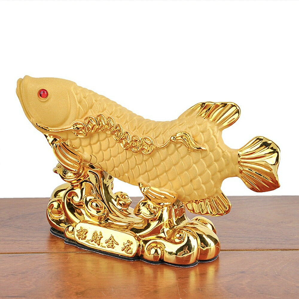 置物 アロワナ ーVer2ー 招財龍魚 しょうざいりゅうぎょ 招財樹 風水 金のなる木 風水アイテム 金運アップ 財運 金運 健康 仕事 家庭 華やか 商売繁盛 幸運 開運 富 石 スピリチュアル インテリア パワーストーン 大盛況