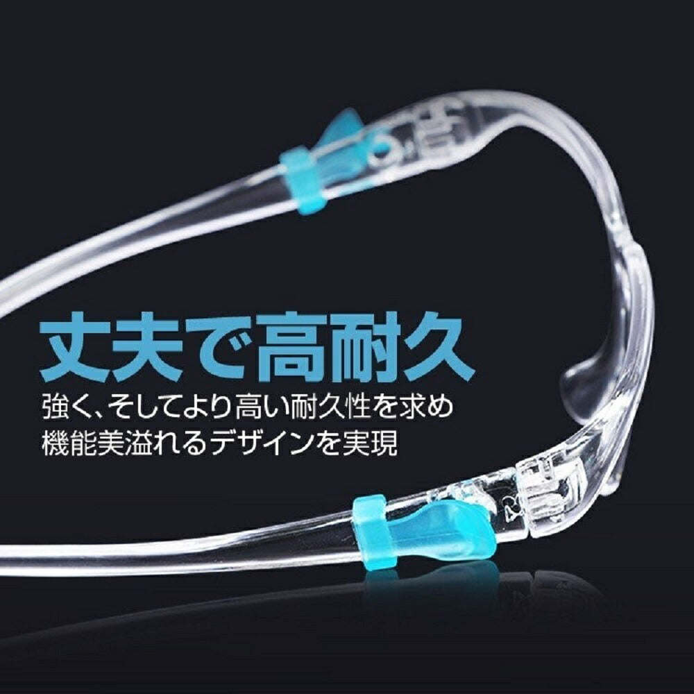 フェイスシールド メガネ型 クリア フェイスガード 眼鏡型 医療用 透明シールド フェイスカバー 透明マスク 眼鏡タイプ メガネタイプ 軽量 PC素材 洗える めがね 顔 医療 シールド取り換え可 眼鏡の上から 防塵 飛沫 簡単装着 デンタル