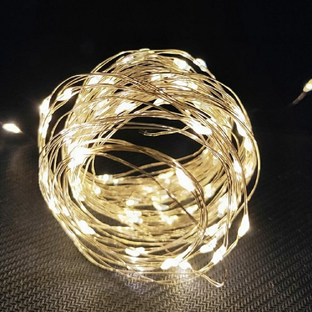 照明 シンプル 万能 2m ライト LEDライト イルミネーション 飾り付け LED ワイヤー 電池式 2m 20球 防水 ワイヤーライト ロープライト おしゃれライト 銀ジュエリーライト デコレーションライト ワイヤーイルミ ツリー 飾りつけ インテリア イベント