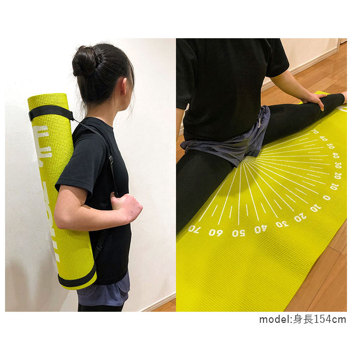 【45113213.ブラック・ヨガマット】 moz ヨガマット 通販 6mm ブランド モズ おしゃれ 開脚ヨガマット 持ち運び 携帯 エクササイズ ピラティス トレーニング ストレッチ マット ブラック グリーン 大人 かわいい 北欧雑貨