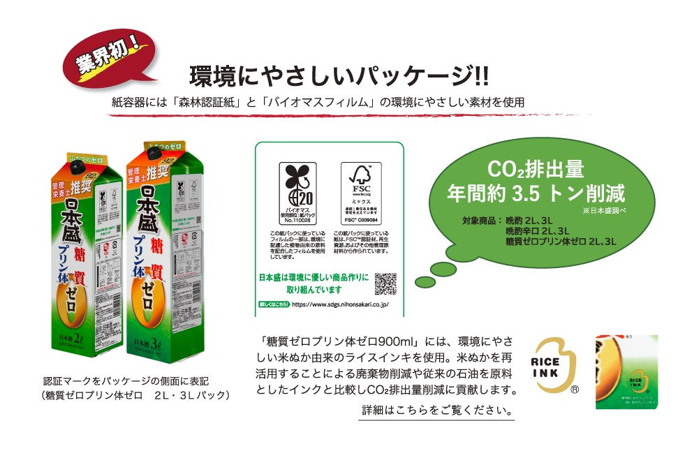 【送料無料】【業界初！糖質とプリン体がゼロの清酒】日本盛 糖質ゼロ プリン体ゼロ 2000ml 2L×2本【北海道・沖縄県・東北・四国・九州地方は必ず送料がかかります】