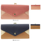 【BE.ベージュ】 長財布 レディース Paquet du Cadeau パケカドー  通販 財布 がま口 ロングウォレット 小銭入れあり 大容量 おしゃれ かわいい 3色切り替え 合皮 フェイクレザー メール型切替 レター型