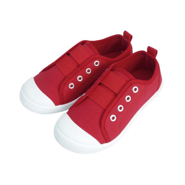 【レッド・M(約16cm)】 キッズ スニーカー スリッポン おしゃれ 通販 16 Mサイズ 約16cm 白 アイボリー 男の子 女の子 デイリー 履きやすい 子ども 子供靴 園児 低学年 Sサイズ 約14cm Lサイズ 約18cm 紐なし