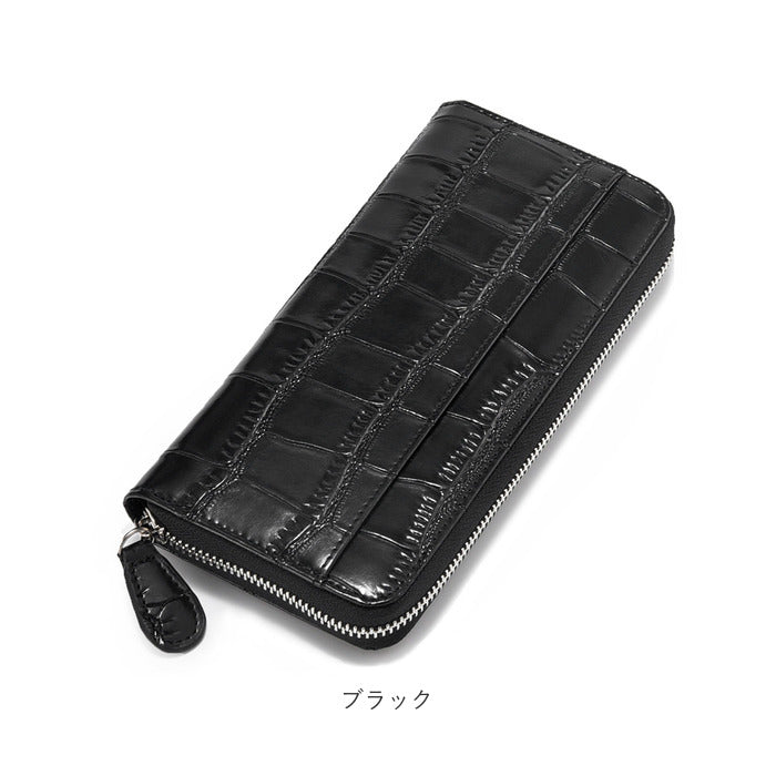 【ブラック】 長財布 レディース 本革 通販 財布 ロングウォレット 大容量 ラウンドファスナー スキミング防止 rfid 革 レザー カード入れ 小銭入れ ファスナー 無地 シンプル かわいい おしゃれ